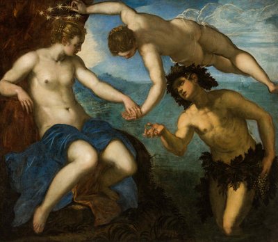 バッカスとアリアドネの結婚式、1578年。 作： Jacopo Robusti Tintoretto