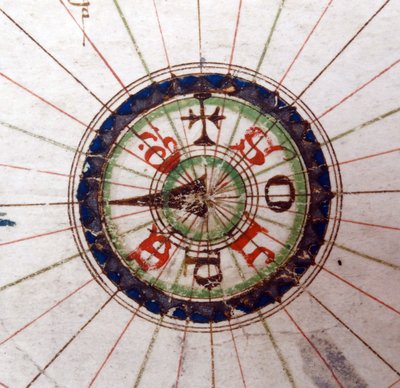 コンパスポイント、ヨーロッパのルネサンス地図、ヤコポルッソ（後）1528 作： Jacopo Russo