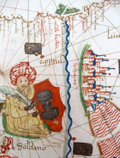 エジプトと紅海の詳細、ヨーロッパのルネッサンスマップ、ヤコポルッソ（1528年以降） 作： Jacopo Russo