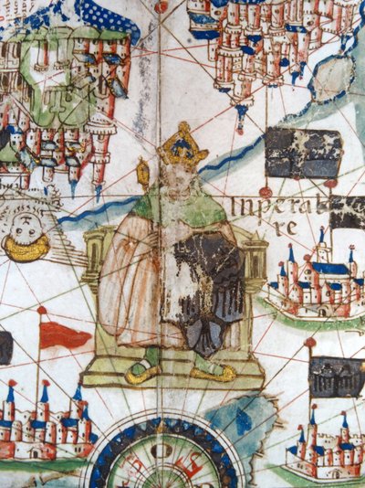 神聖ローマ皇帝、ヨーロッパのルネッサンス地図の詳細、ヤコポ・ルッソ 作： Jacopo Russo