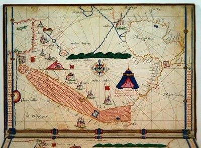 Ms Ital 550.0.3.15 fol.5v Carte Geograficheの紅海の地図 作： Jacopo Russo