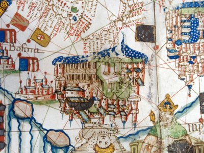 ヨーロッパのルネッサンスマップ、ヤコポルッソ（後）、1528 作： Jacopo Russo