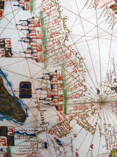 ヨーロッパのルネッサンスマップ、ヤコポルッソ（後）、1528 作： Jacopo Russo