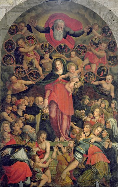 ロザリオのマドンナ、1569年頃 作： Jacopo Zucchi
