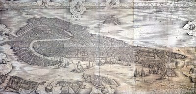 グレートパースペクティブプラン-ヴェネツィア、1500年頃（416593、416594、416595も参照） 作： Jacopo de Barbari