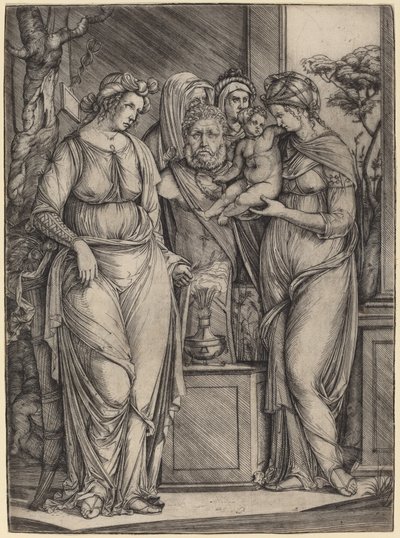 Priapusへの大きな犠牲、c。 14991501。 作： Jacopo de Barbari