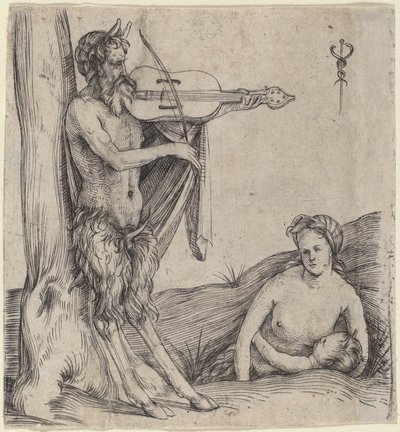 サテュロスの家族、c。 15031504。 作： Jacopo de Barbari