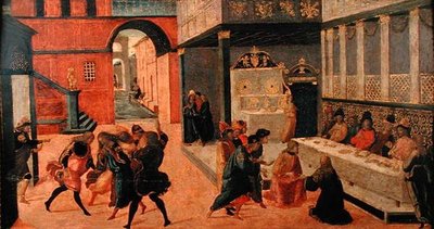 ヴァスティ王妃の死」1490年以降（パネルにテンペラ） 作： Jacopo del Sellaio
