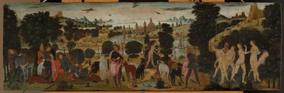 ダイアナとアクテオン 作： Jacopo del Sellaio