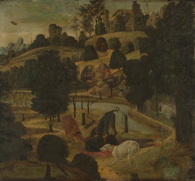 アクテオンの死 作： Jacopo del Sellaio