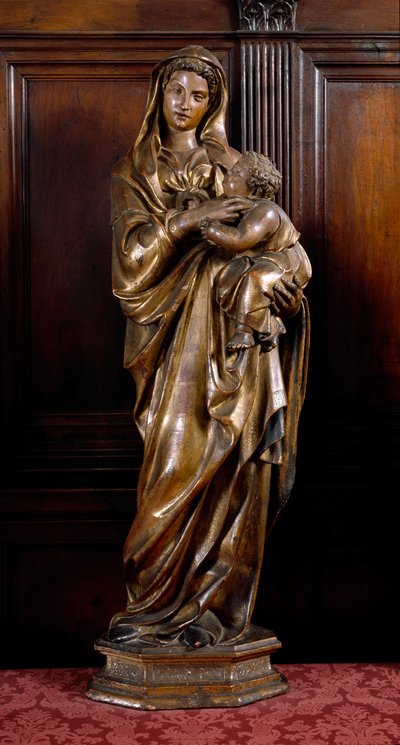 聖母子像木彫 作： Jacopo della Quercia
