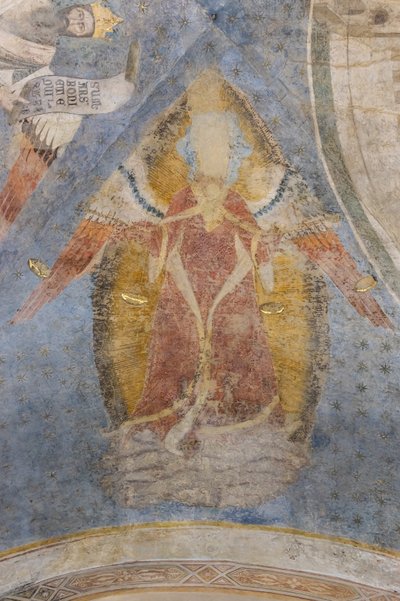 正義の寓意、金庫室の詳細 (フレスコ画) 作： Jacopo di Cione