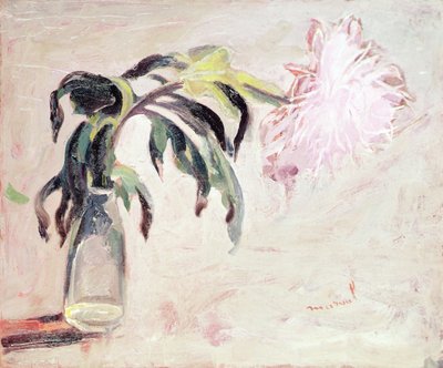 瓶の中の菊」（油彩・キャンバス） 作： Jacqueline Marval