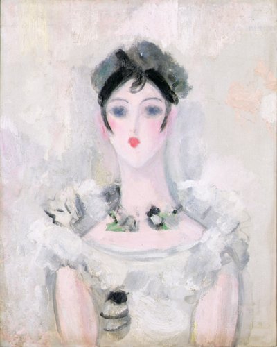 レースのボディスを着た若い女性の肖像」1925-6年頃（油彩・キャンバス 作： Jacqueline Marval