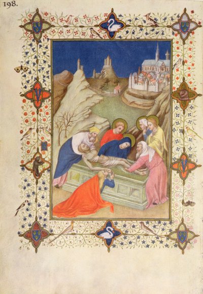 MS 66060-66061十字架の時間：コンプリーン、埋葬 作： Jacquemart de Hesdin
