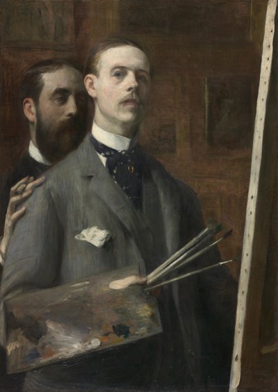 ラファエル・デ・オチョアとの自画像 作： Jacques Emile Blanche