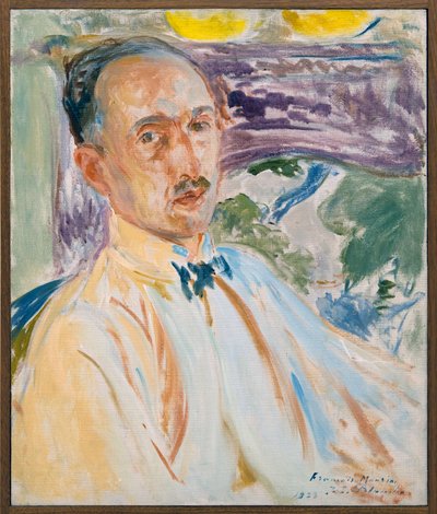 フランスの作家、フランソワ・モーリアック (1885-1970) の肖像画の習作、ジャック・エミール・ブランシュ (1861-1942) による絵画、1923 年に制作。写真、KIM Youngtae、ルーアン、ルーアン美術館。 作： Jacques Emile Blanche