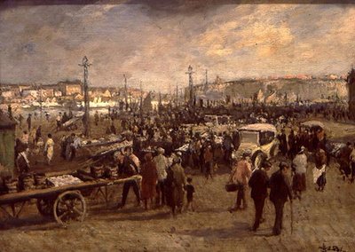 The Fish Sale（油彩・キャンバス 作： Jacques Emile Blanche