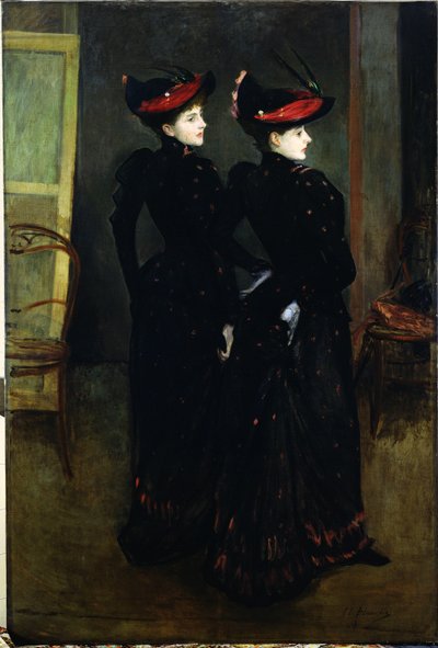 The Savile-Clark Girls」（油彩・キャンバス 作： Jacques Emile Blanche