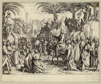 エルサレムに入るイエス・キリスト（彫刻 作： Jacques (after) Callot