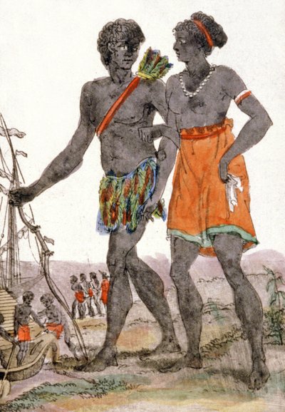 セネガルの男と女 作： Jacques (after) Grasset de Saint Sauveur
