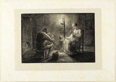 夜 作： Jacques Adrien Lavieille