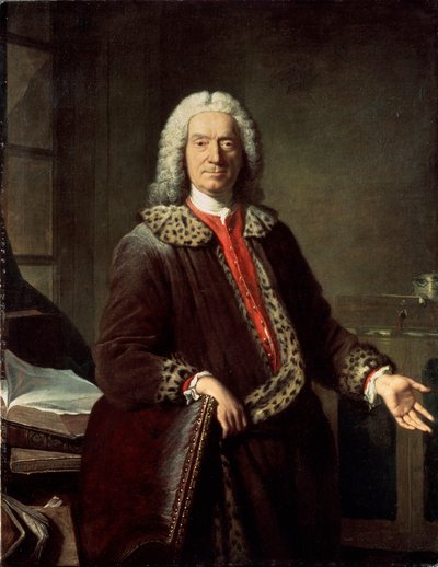詩人と悲劇のプロスパージョリョードクレビヨンの肖像画、1746 作： Jacques Andre Joseph Camelot Aved