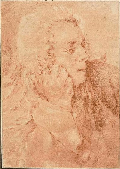 フランソワ・ブーシェの半身像 作： Jacques André Portail