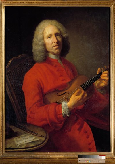 フランスの作曲家、ジャン・フィリップ（Jean philippe）・ラモー（1683-1764）の肖像。ジャック・アンドレ・ジョセフ・アヴェ（Jacques Andre Joseph Ave, dit le Camelot ou Avet le Batave）（1702-1766）による肖像。ディジョンの美術館。 作： Jacques Andre Joseph Camelot Aved