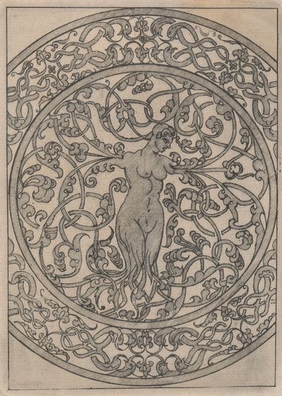 「モレスクのパッセージを含む本」プレート 11、19 世紀以降のコピー。 作： Jacques Androuet Du Cerceau
