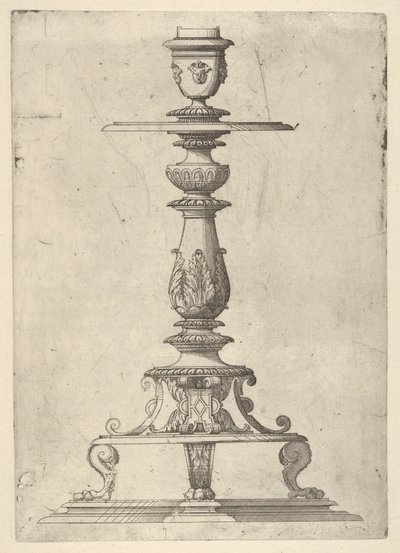 ローソク足のデザイン、1548-49。 作： Jacques Androuet Du Cerceau