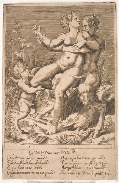 ダイアナとパン 作： Jacques Androuet Ducerceau d.Æ.