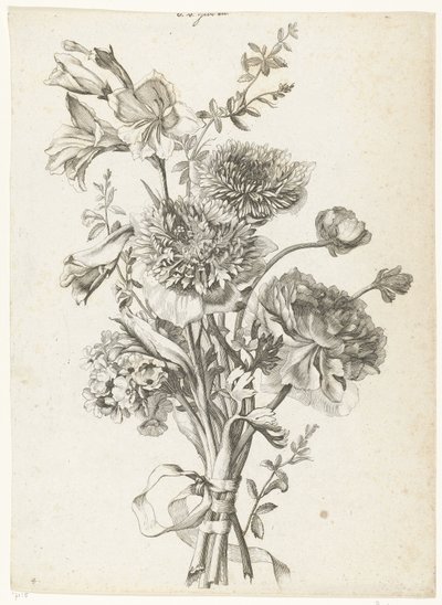 アネモネの花束 アネモネ、牡丹、茎の花、グラジオラスのブーケ Diverses Fleurs mises en Boucquets (連載タイトル) 作： Jacques Bailly (I)