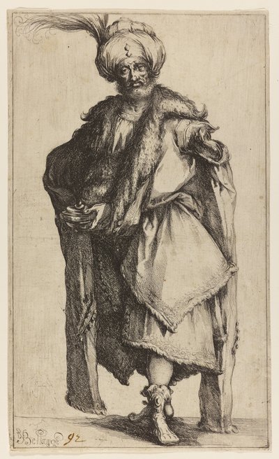 カスパー《タルス王》1610年頃（紙に銅版画 作： Jacques Bellange