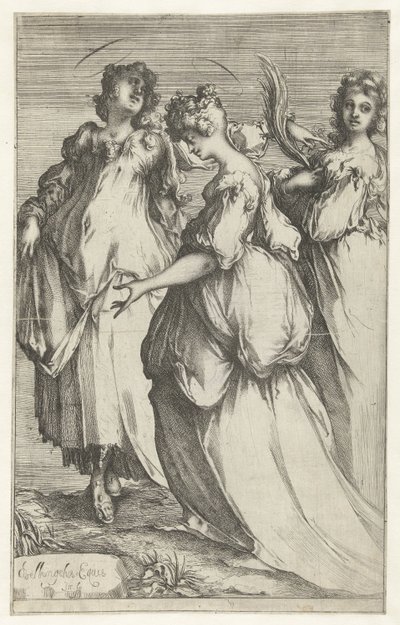 三人の聖女 作： Jacques Bellange