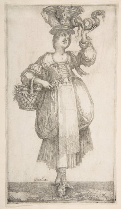 HortulanaeシリーズのHortulana、1611年。 作： Jacques Bellange