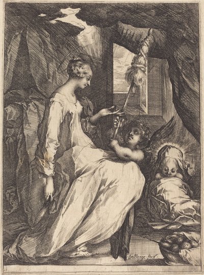 マドンナ紡績、1615年。 作： Jacques Bellange