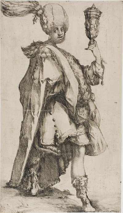 三人のマギ：バルタザール、シバの王 作： Jacques Bellange