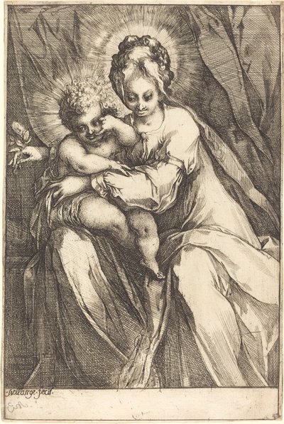 薔薇を持つ聖母子、c. 16161617。 作： Jacques Bellange