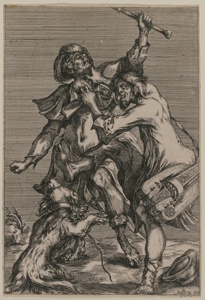 2 つの物乞いの戦い 作： Jacques Bellange