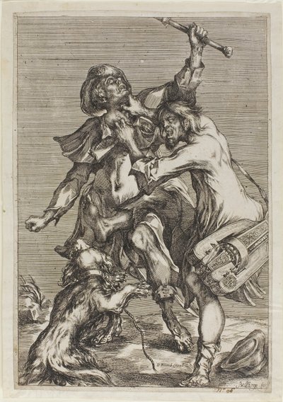 闘う二人の乞食 作： Jacques Bellange