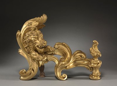 Andirons Chenets のペア、1752 年。 作： Jacques Caffieri
