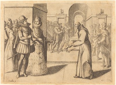 バイエルン国王に感謝を伝えるカプシン 作： Jacques Callot