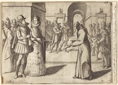 バイエルン王の謝意を伝えるカプチン会修道士［表面］ 作： ジャック・カロ