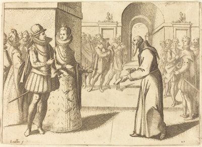 バイエルン国王に感謝を伝えるカプシオ 作： Jacques Callot