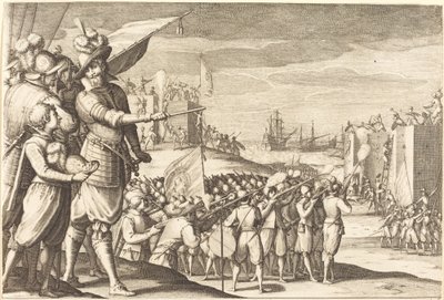 2つの要塞への攻撃、c。 1614年。 作： Jacques Callot