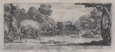 「戦争の悲惨さ」からのコーチへの攻撃（L&39;Attaque de la diligence） 作： Jacques Callot