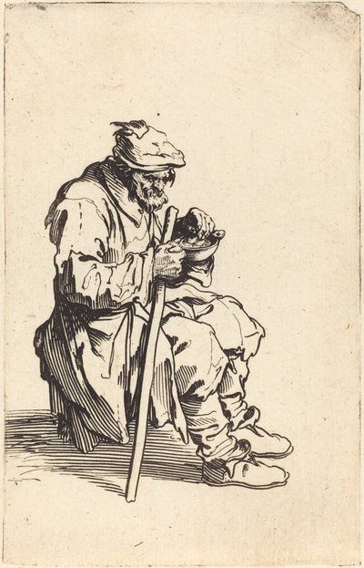 物乞いを食べる、c。 1622年。 作： Jacques Callot