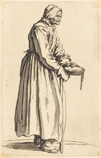 パンを持った物乞いの女 作： Jacques Callot
