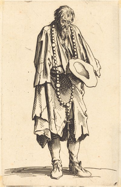 ロザリオを持った乞食 作： Jacques Callot